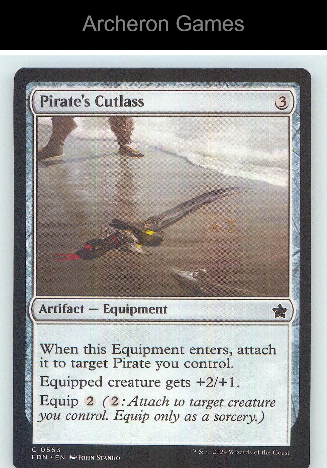 Pirate's Cutlass FDN 563 C MTG Card NM/EX+