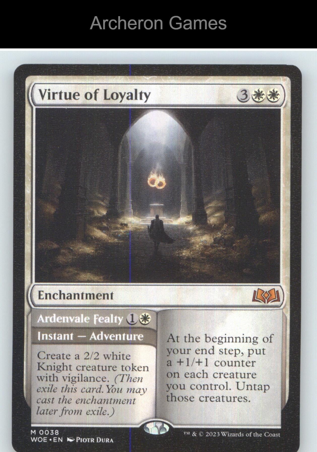 Virtue of Loyalty WOE 38 Mythic MTG Card NM/EX+