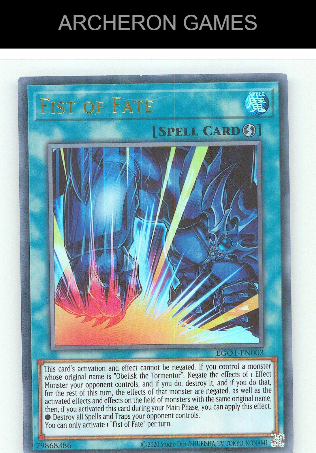 Fist of Fate Ultra Rare YUGIOH Card Unlimited