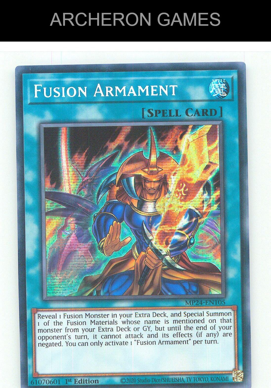 Fusion Armament Prismatic Secret Rare YUGIOH Card 1st Edition