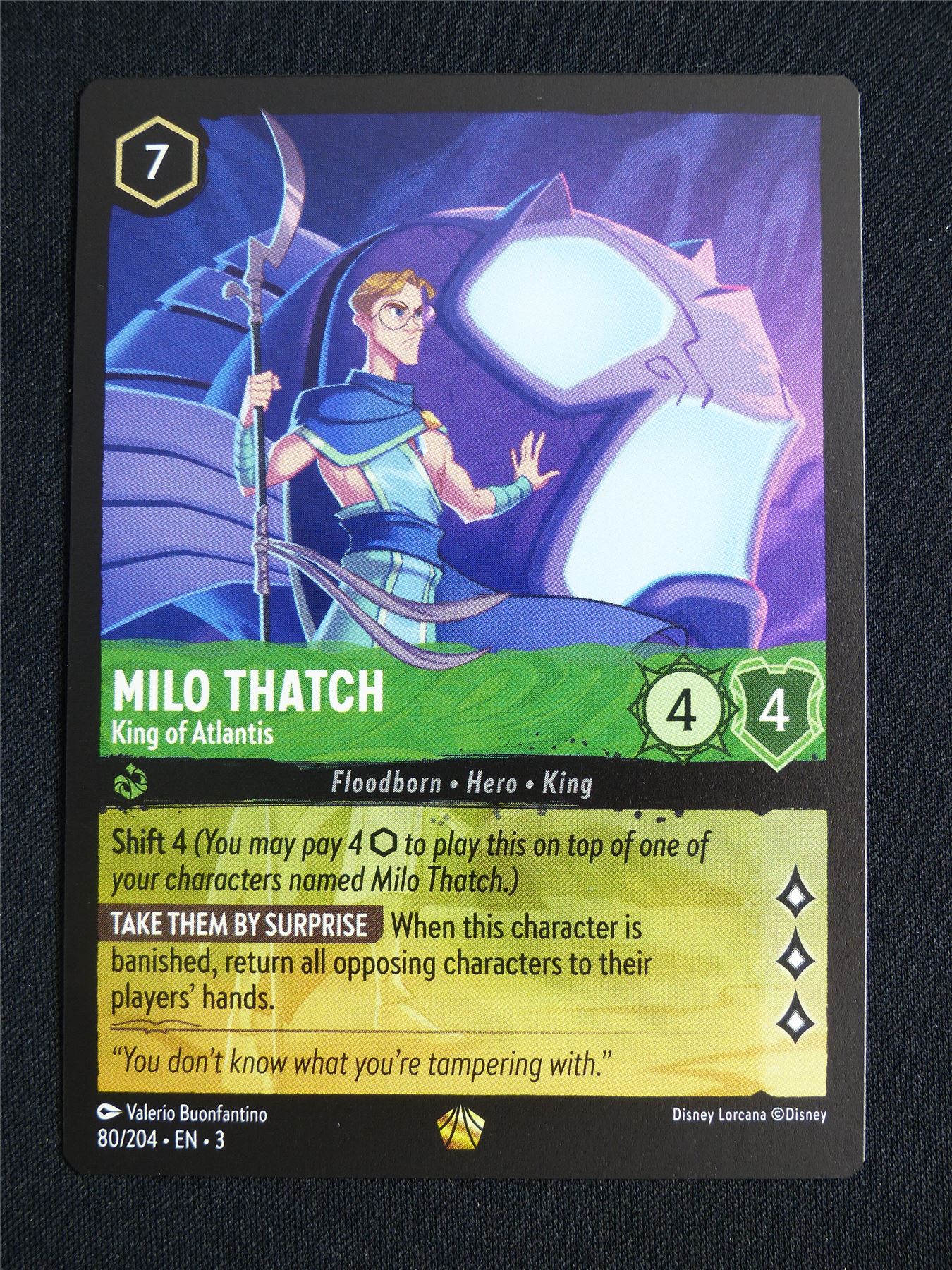 Milo Thatch King of Atlantis 80/204 - Lorcana Card #5FV