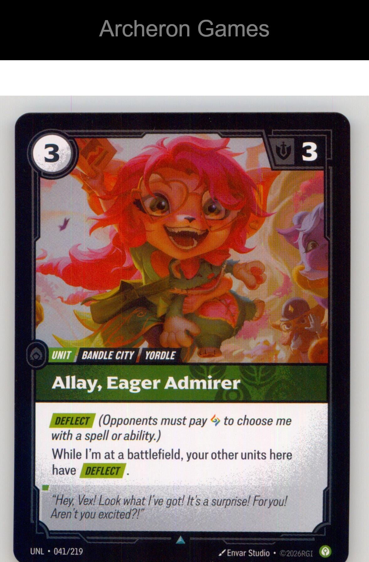 Allay, Eager Admirer UNL 041/219 UC Unleashed Riftbound Card