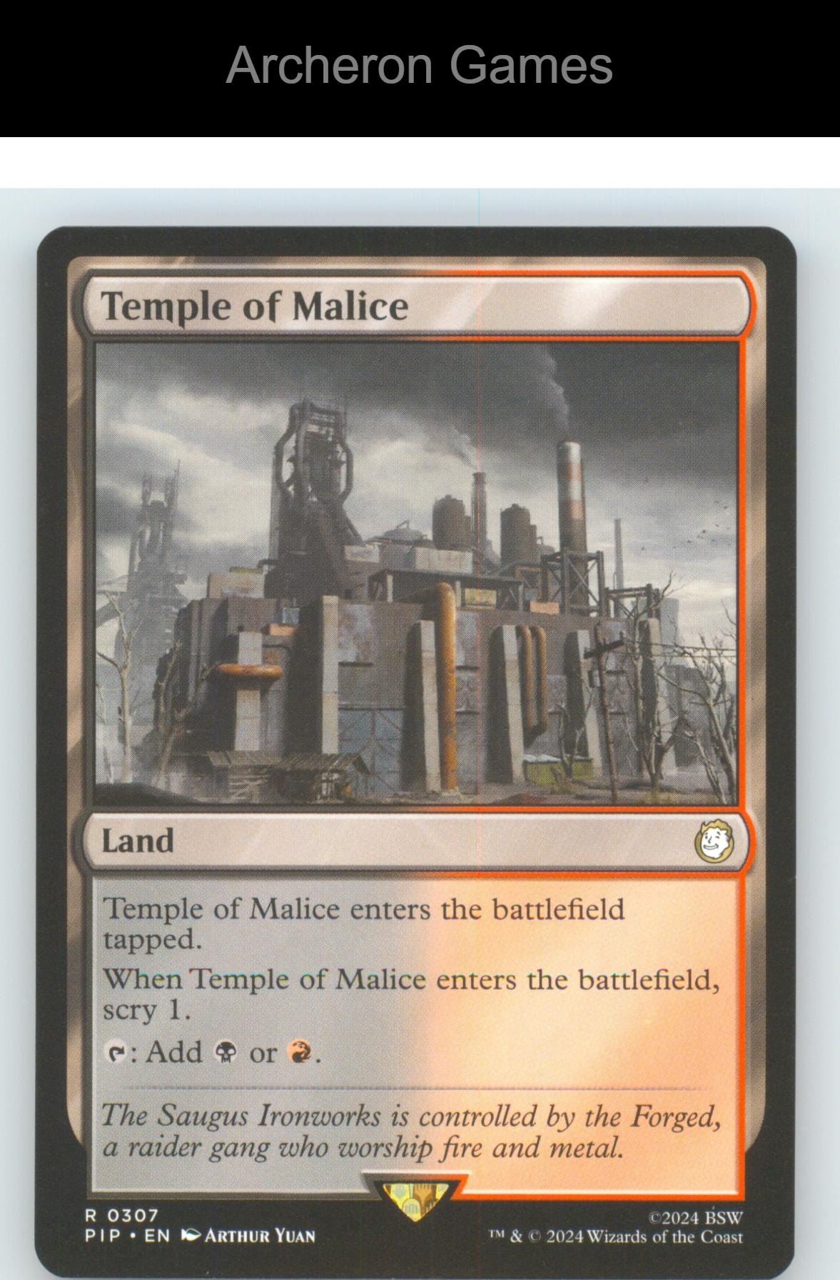 Temple of Malice PIP 307 R MTG Card NM/EX+