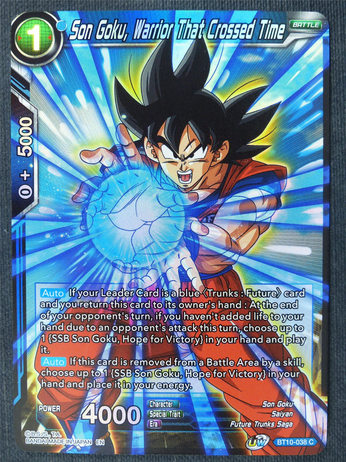 Son Goku Warrior That Crossed Time C Foil - Dragon Ball Super Cards #451