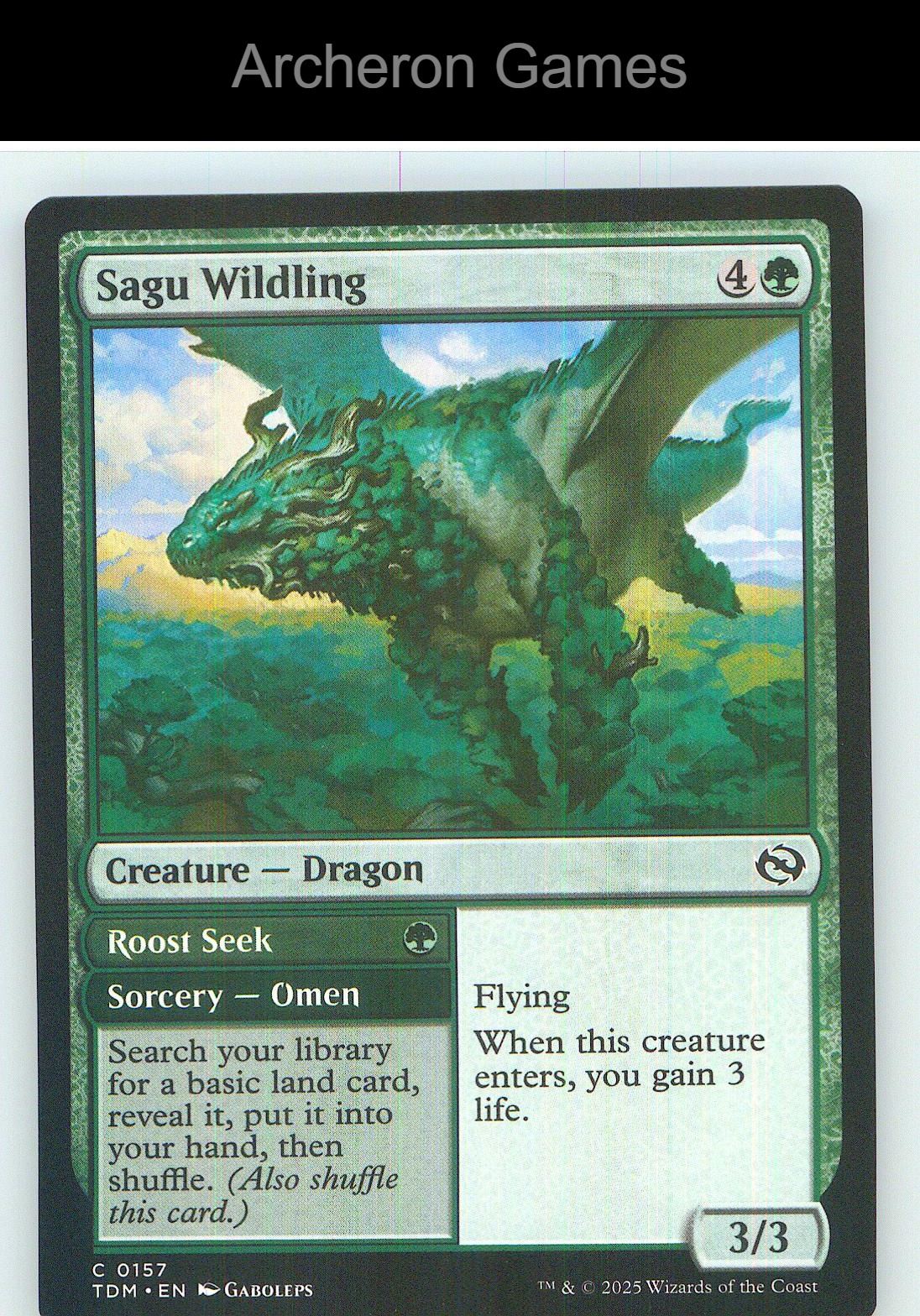 Sagu Wildling TDM 157 C MTG Card NM/EX+