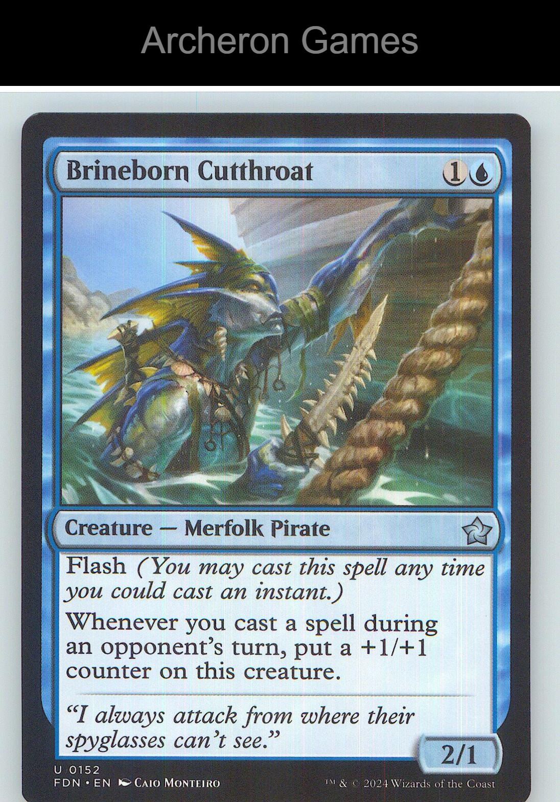 Brineborn Cutthroat FDN 152 UC MTG Card NM/EX+