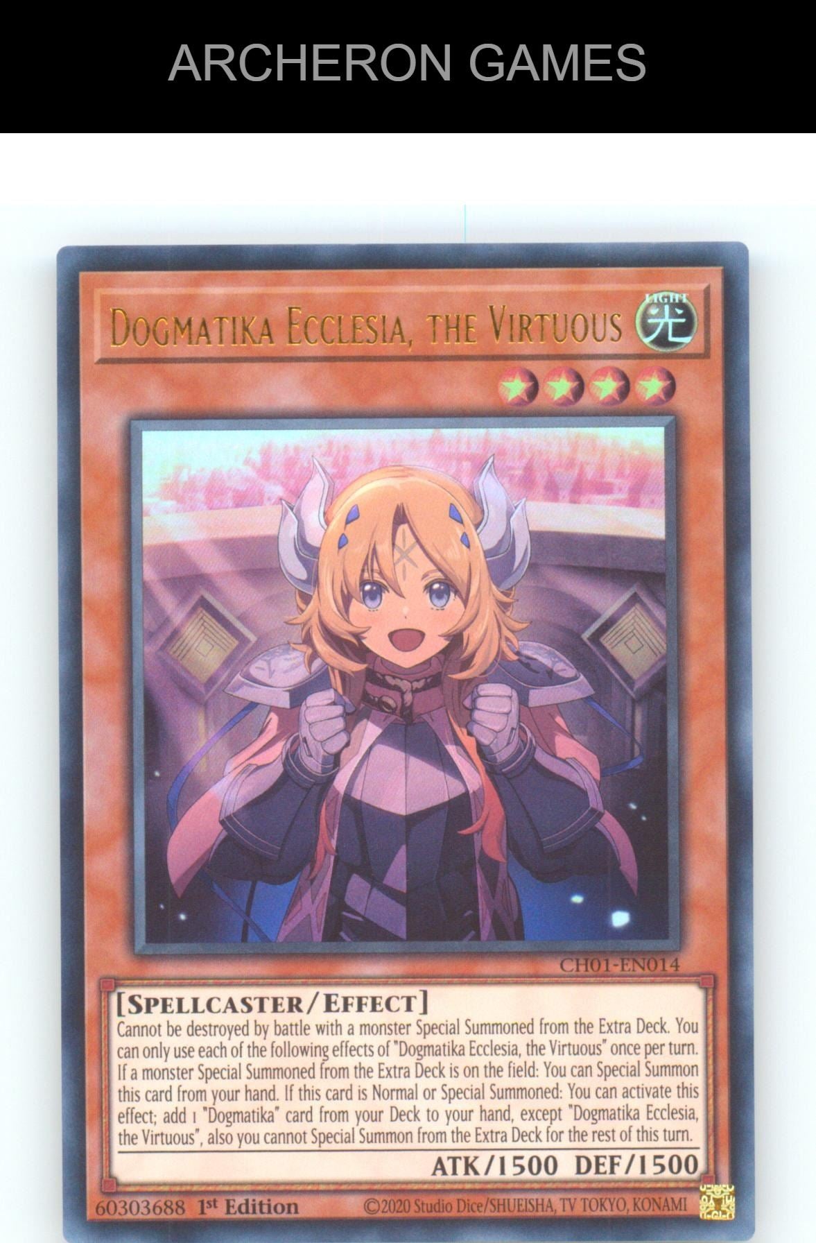 Dogmatika Ecclesia, the Virtuous (Ultra Rare) YUGIOH Card 1st Edition
