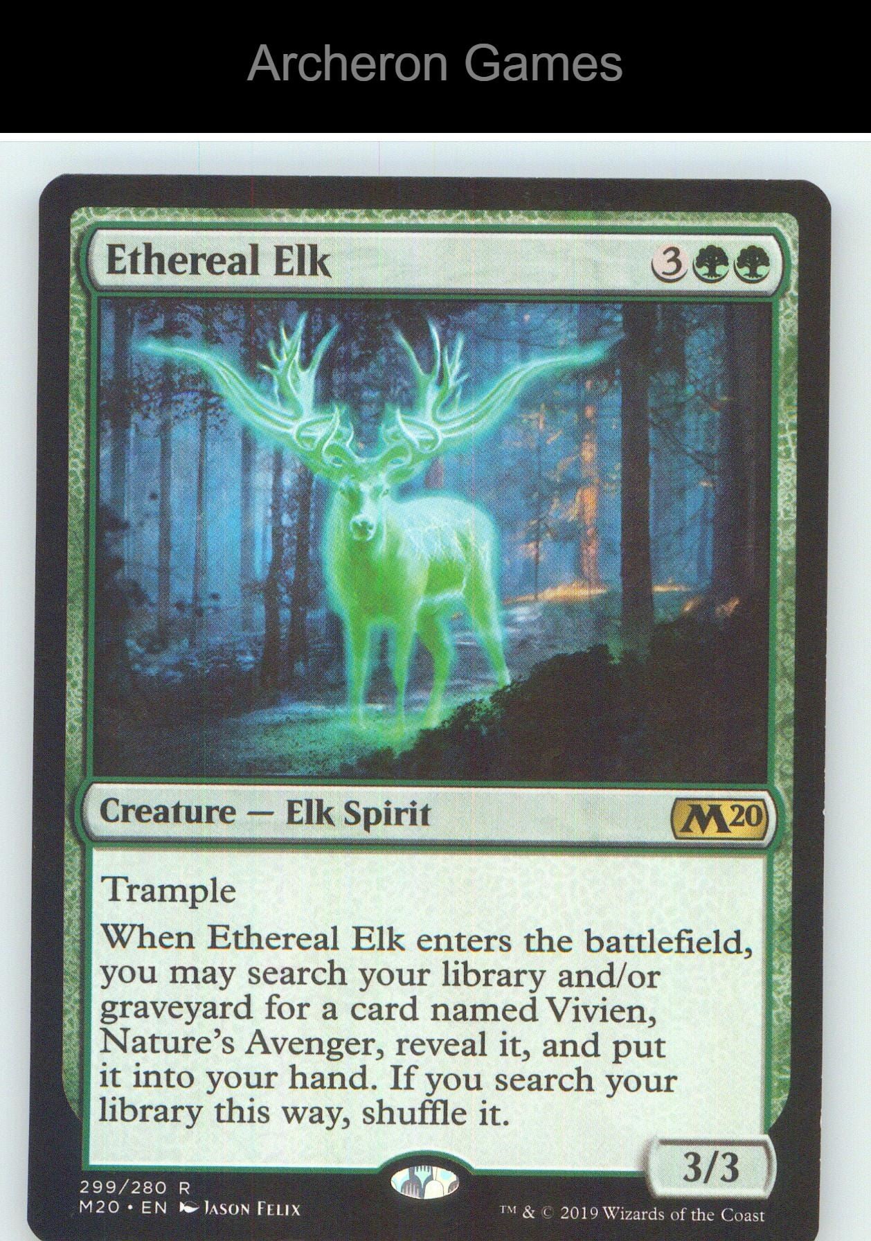 Ethereal Elk M20 299 R MTG Card NM/EX+