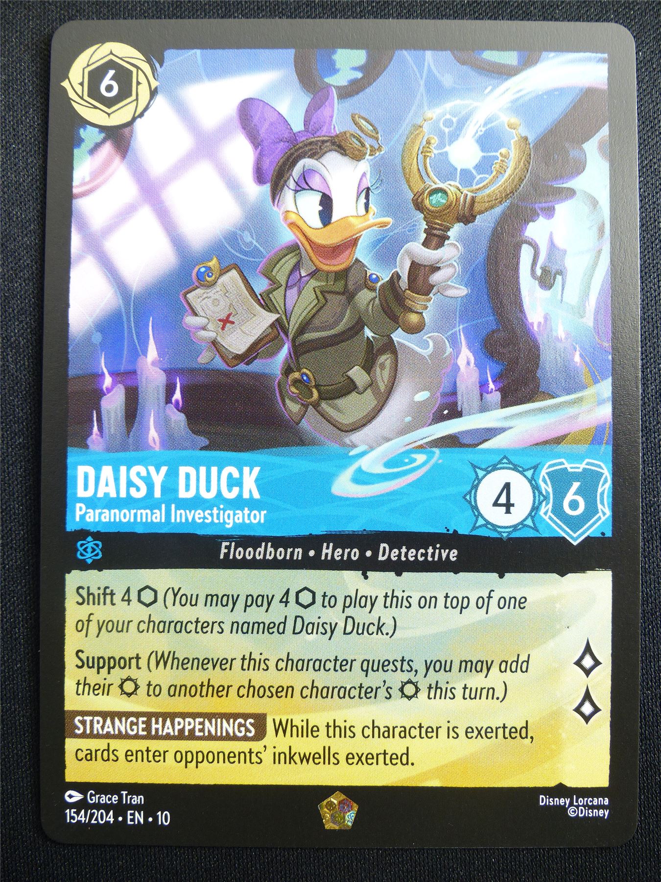 Daisy Duck Paranormal Investigator 154/204 - Lorcana Card #4F8