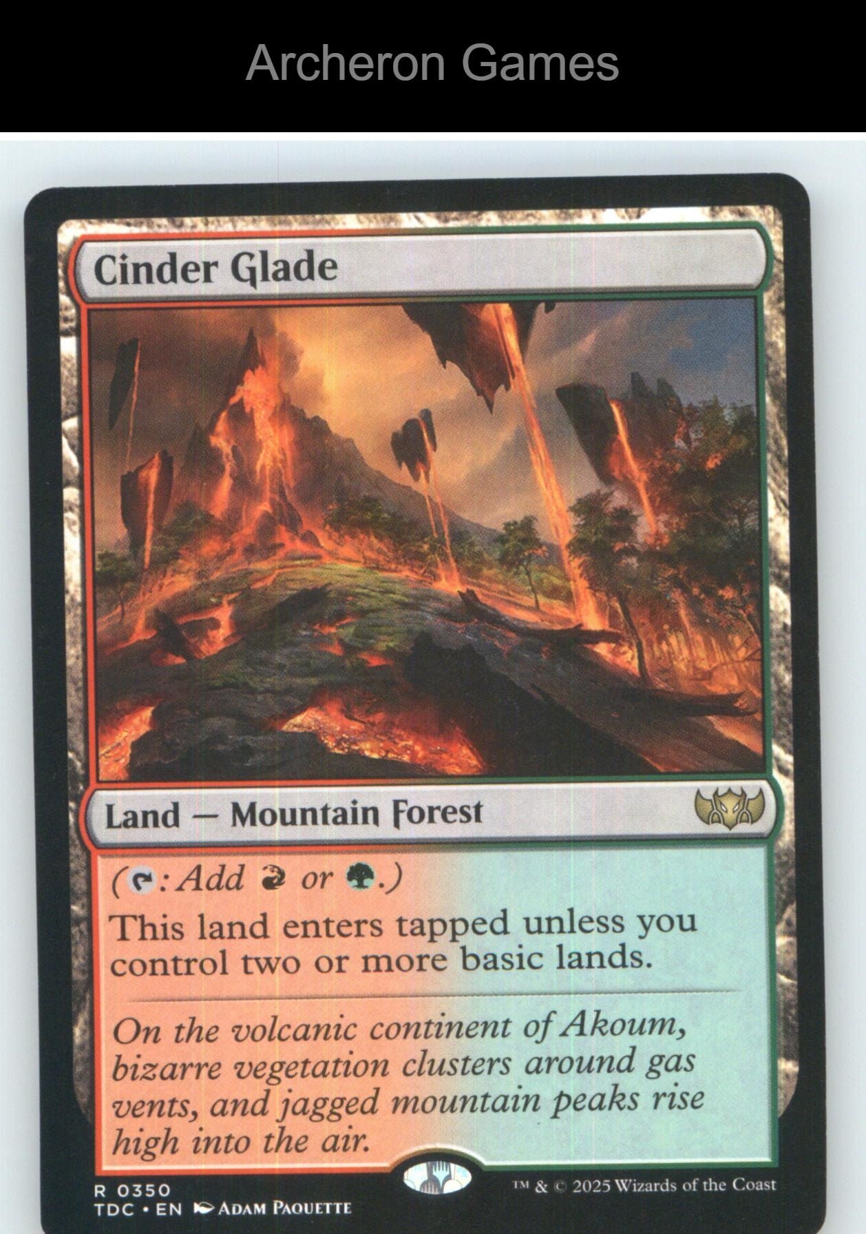 Cinder Glade TDC 350 R MTG Card NM/EX+