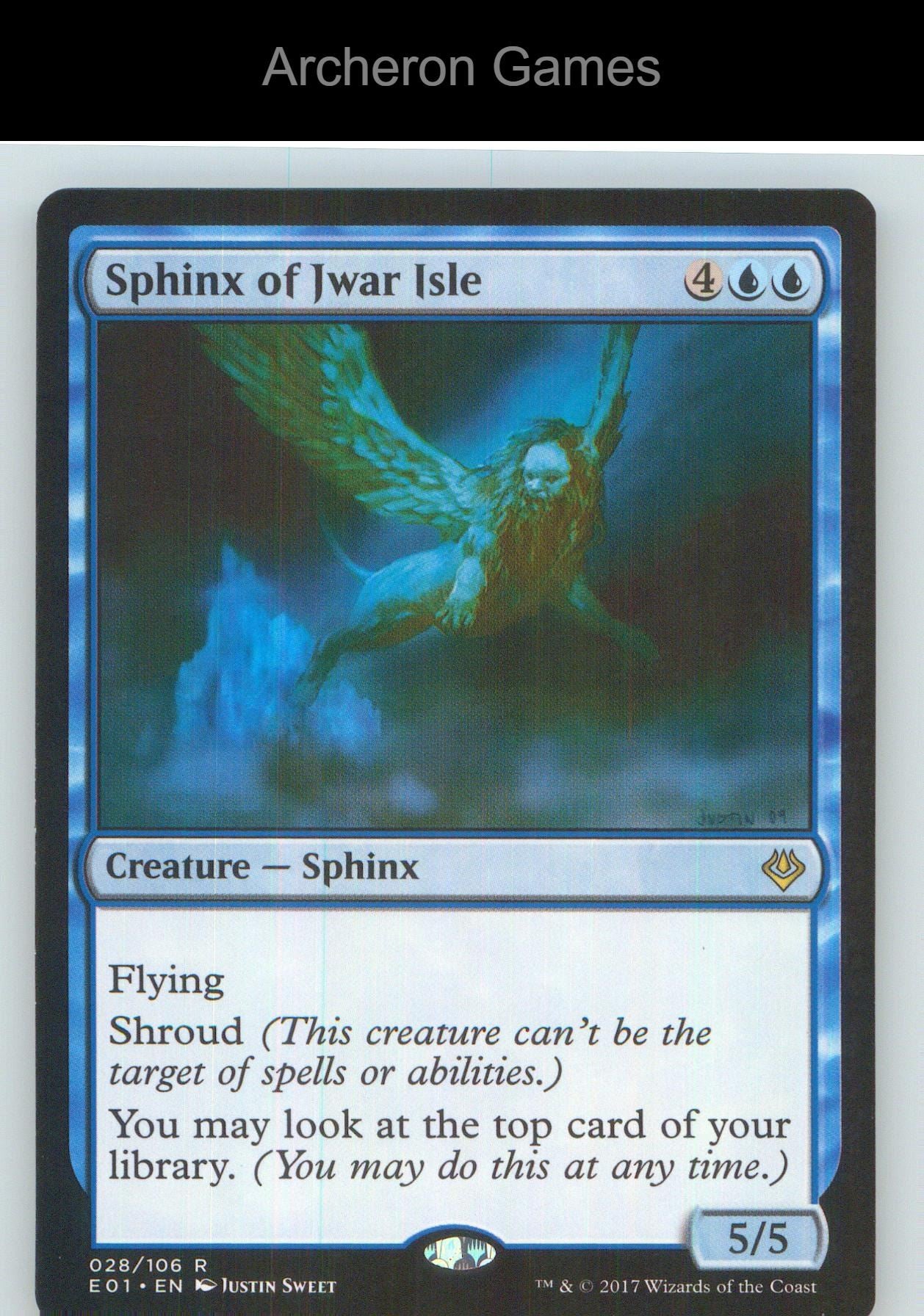 Sphinx of Jwar Isle E01 28 R MTG Card NM/EX+