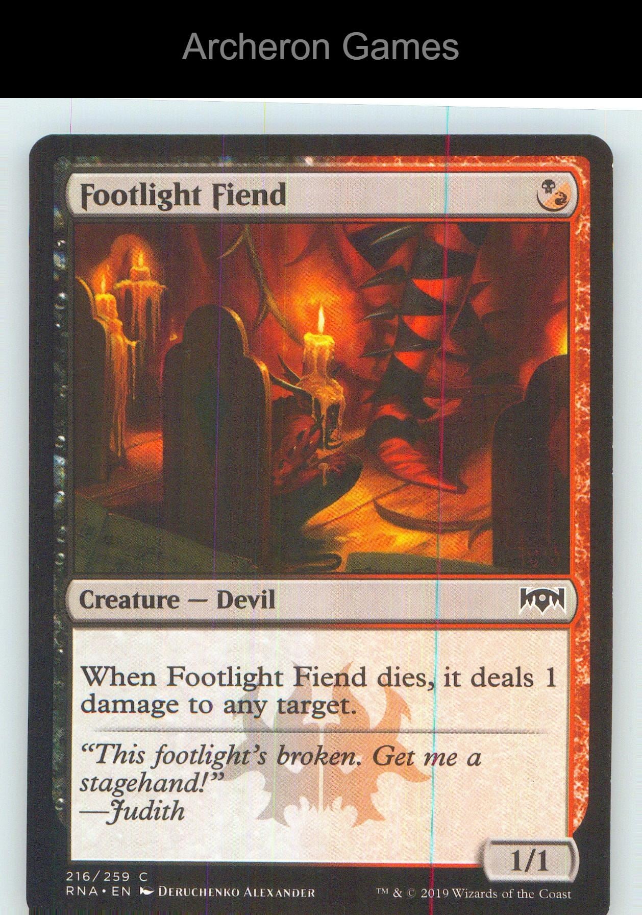 Footlight Fiend RNA 216 C MTG Card NM/EX+