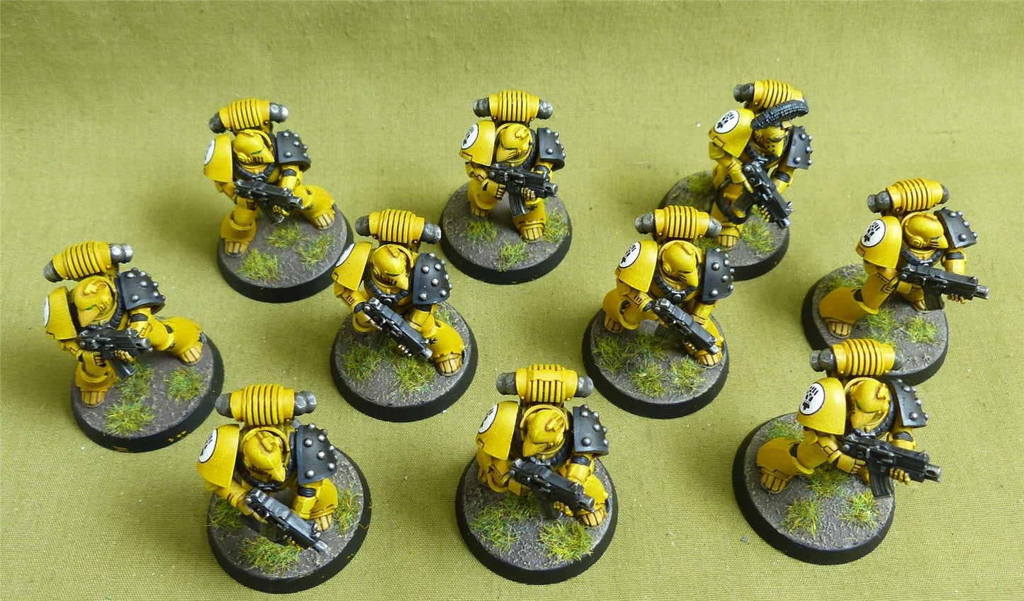 MKVI Tactical Squad set of 10 painted - Imperial Fists - Warhammer Horus Heresy #2N7