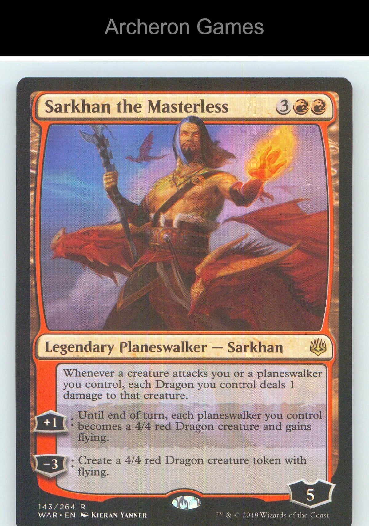 Sarkhan the Masterless WAR 143 R MTG Card NM/EX+