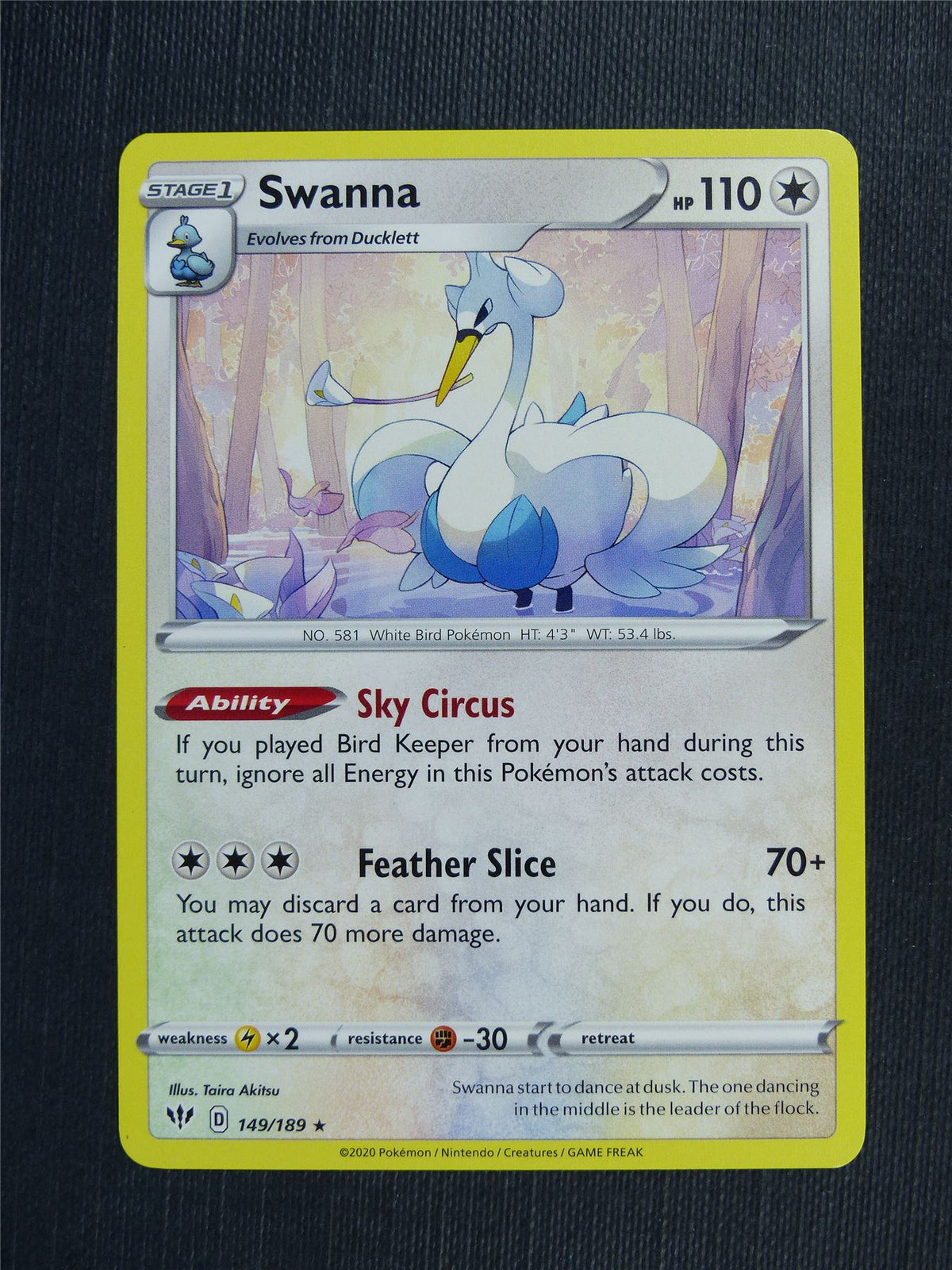 Swanna 149/189 - DAA - Pokemon Card #393
