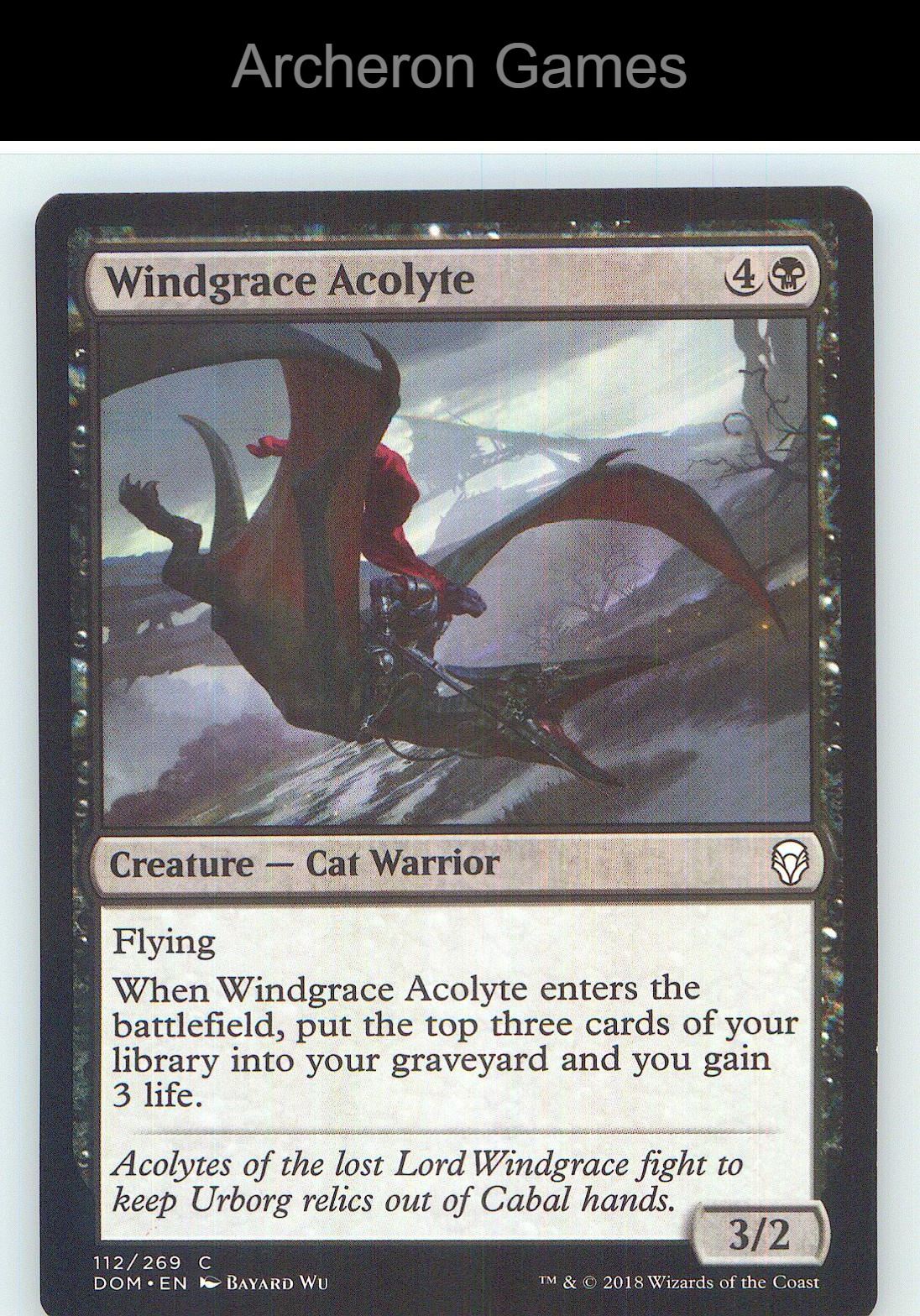 Windgrace Acolyte DOM 112 C MTG Card NM/EX+