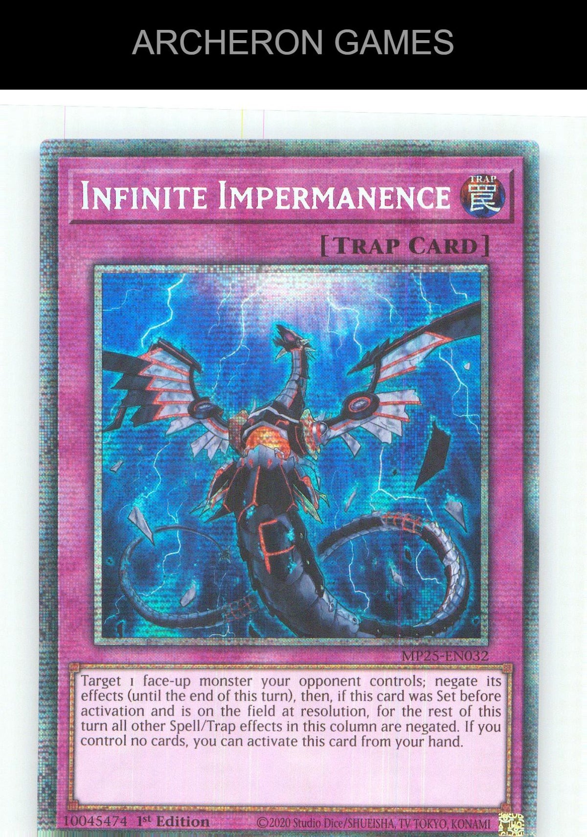 Infinite Impermanence Starlight Rare YUGIOH Card 1st Edition