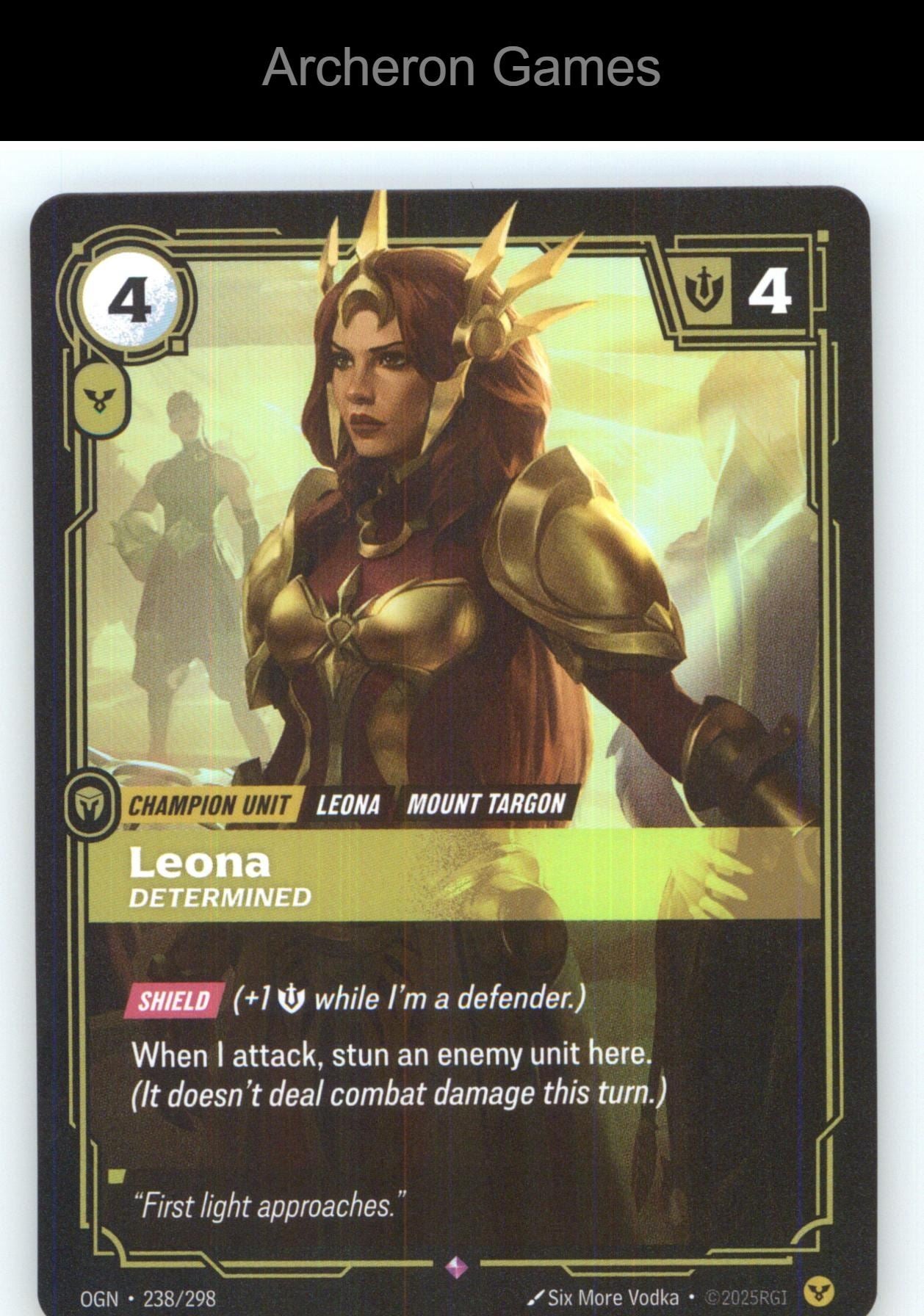 Leona - Determined OGN 238/298 R Origins Riftbound Card Foil