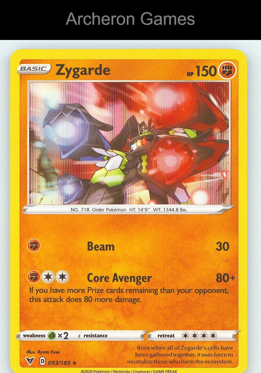 Pokemon Card Zygarde VIV 093/185 Line Holo R Vivid Voltage