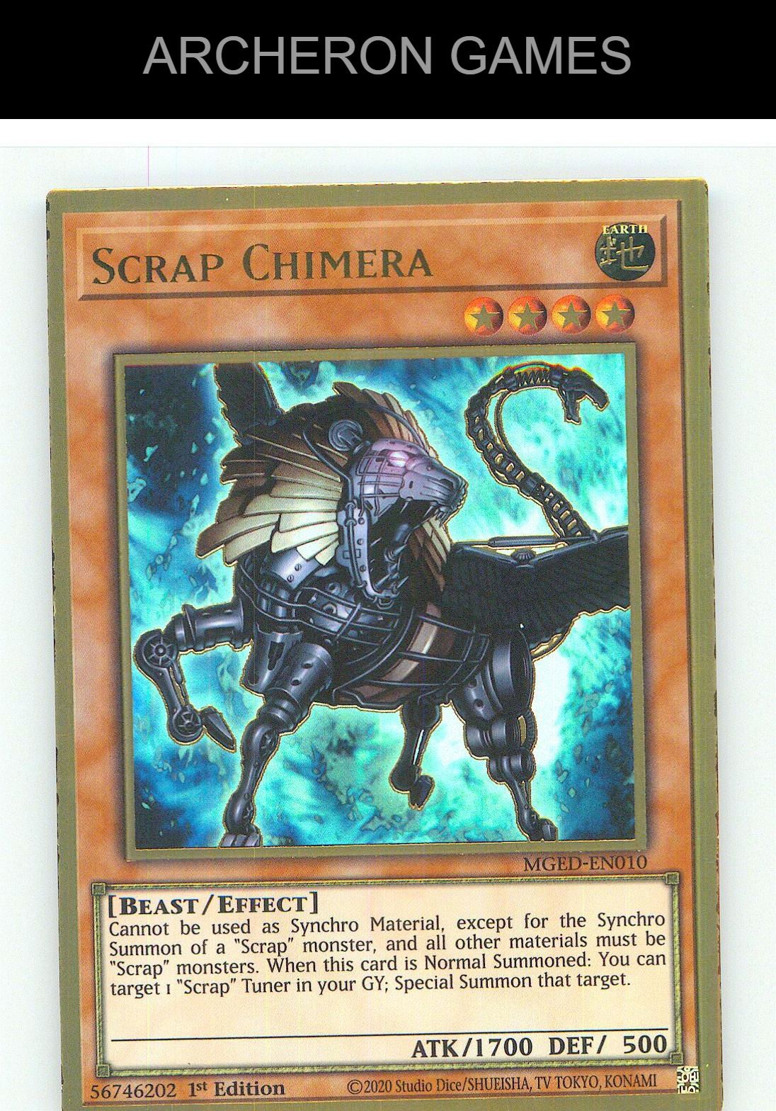Scrap Chimera Premium Gold Rare YUGIOH Card 1st Edition