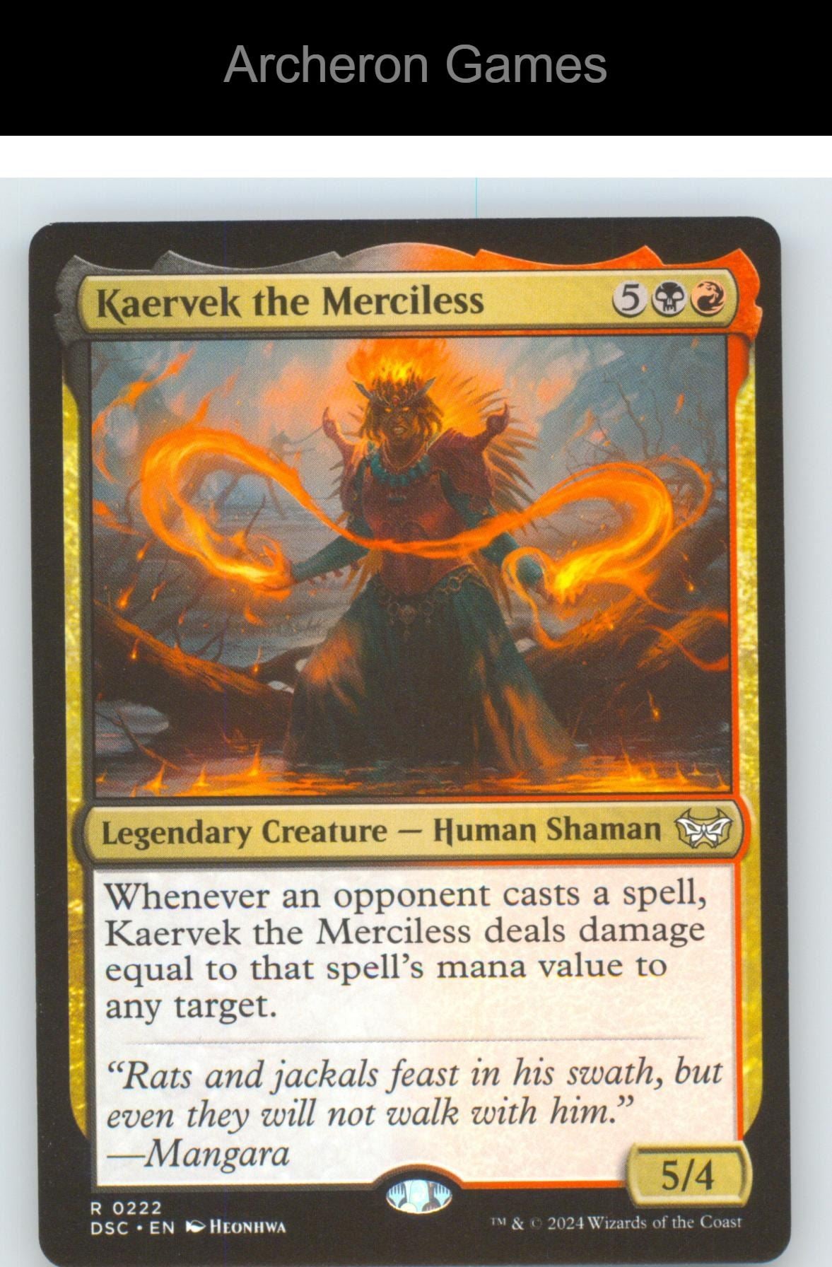 Kaervek the Merciless 222 R MTG Card NM/EX+