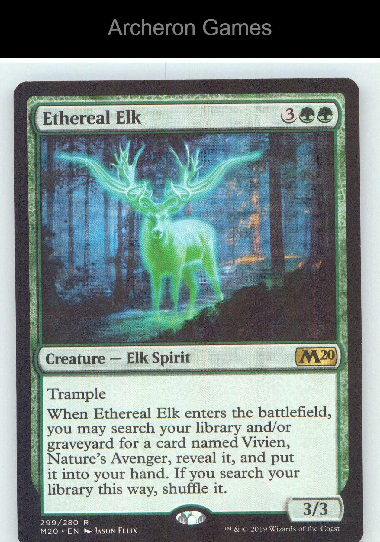 Ethereal Elk M20 299 R MTG Card NM/EX+