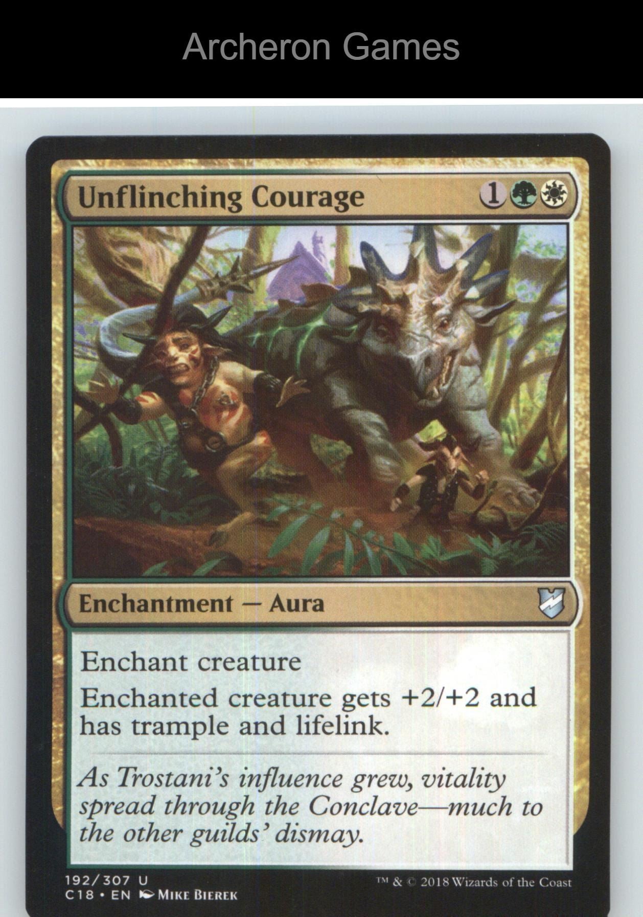 Unflinching Courage C18 192 UC MTG Card NM/EX+