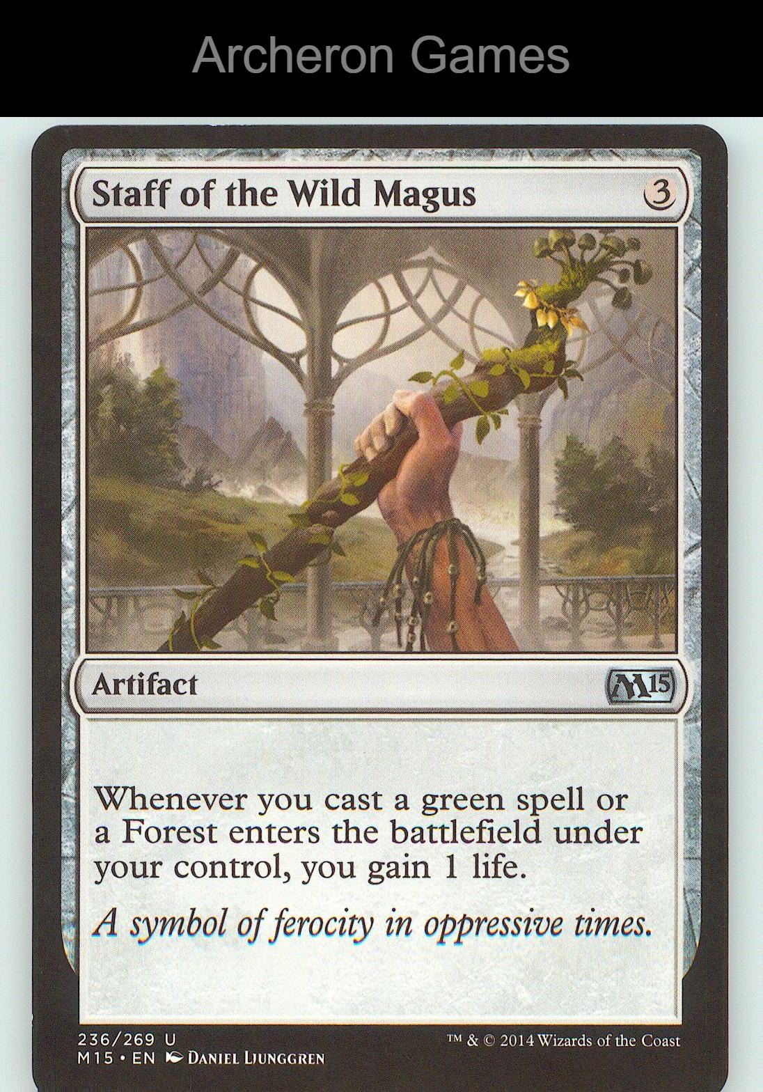 Staff of the Wild Magus M15 236 UC MTG Card NM/EX+