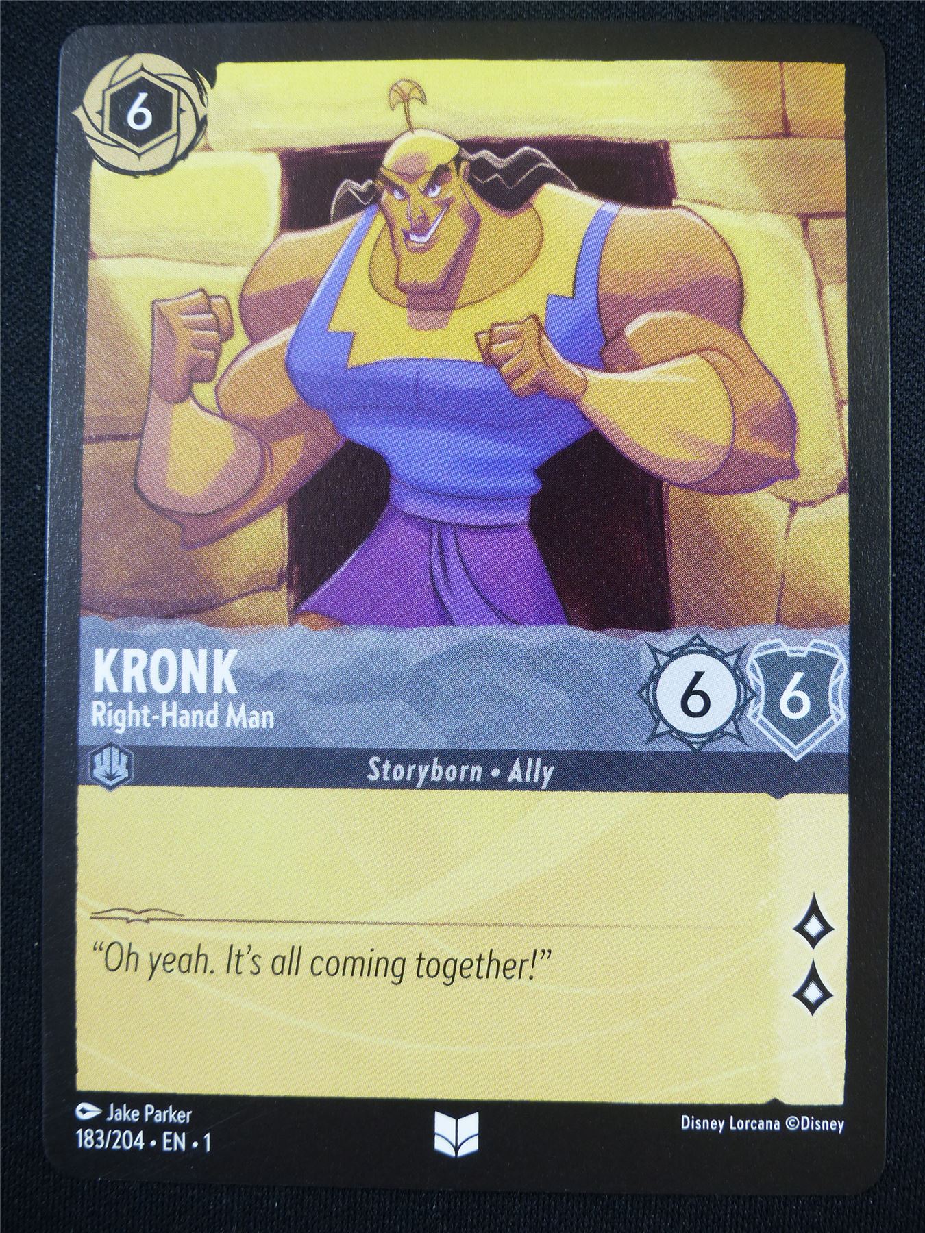 kronk lorcana card Kronk Right-Hand Man 183/204