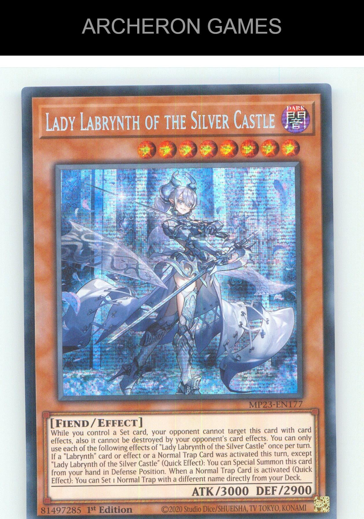 Lady Labrynth of the Silver Castle Prismatic Secret Rare YUGIOH Card 1st Edition