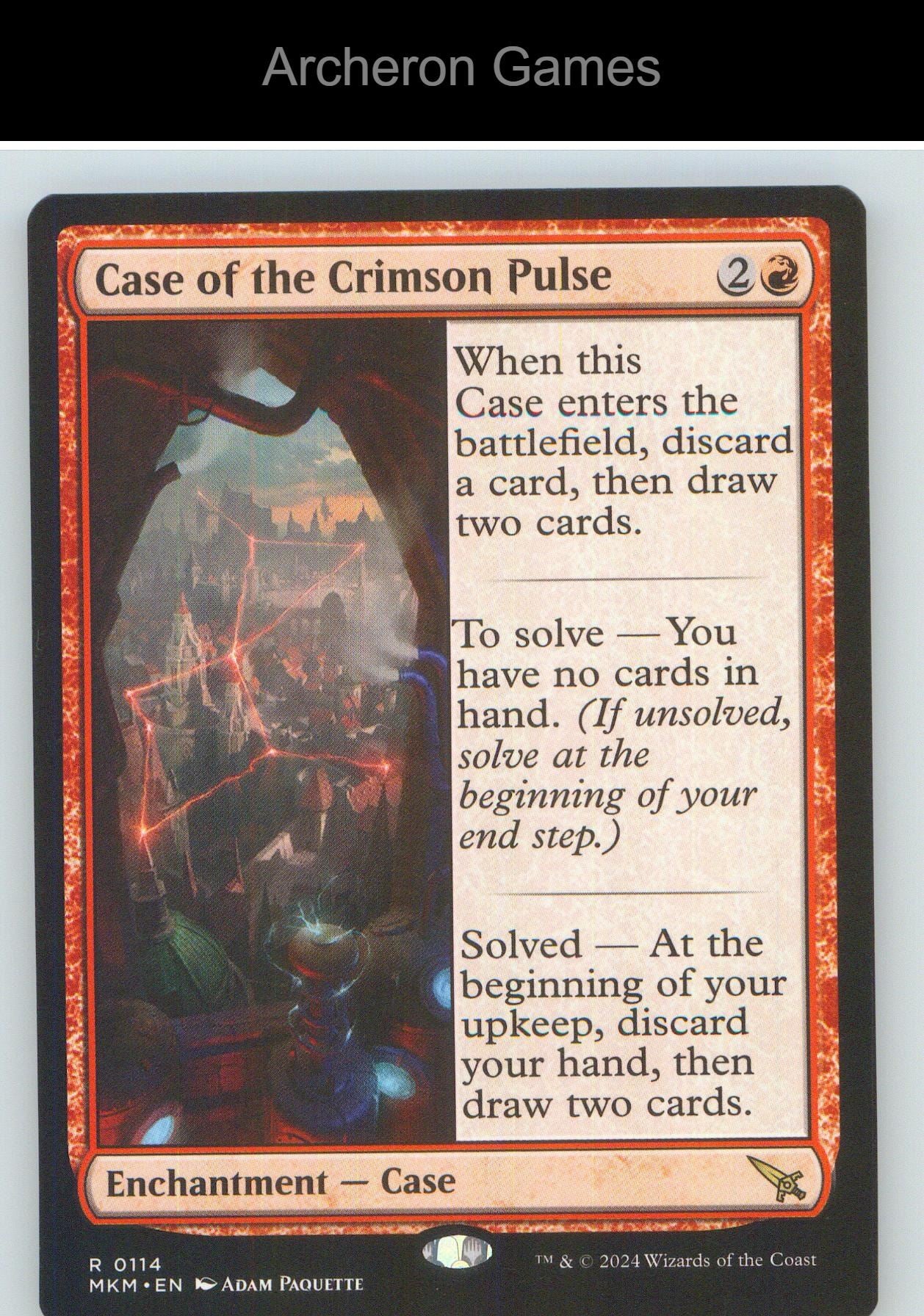 Case of the Crimson Pulse MKM 114 R MTG Card NM/EX+