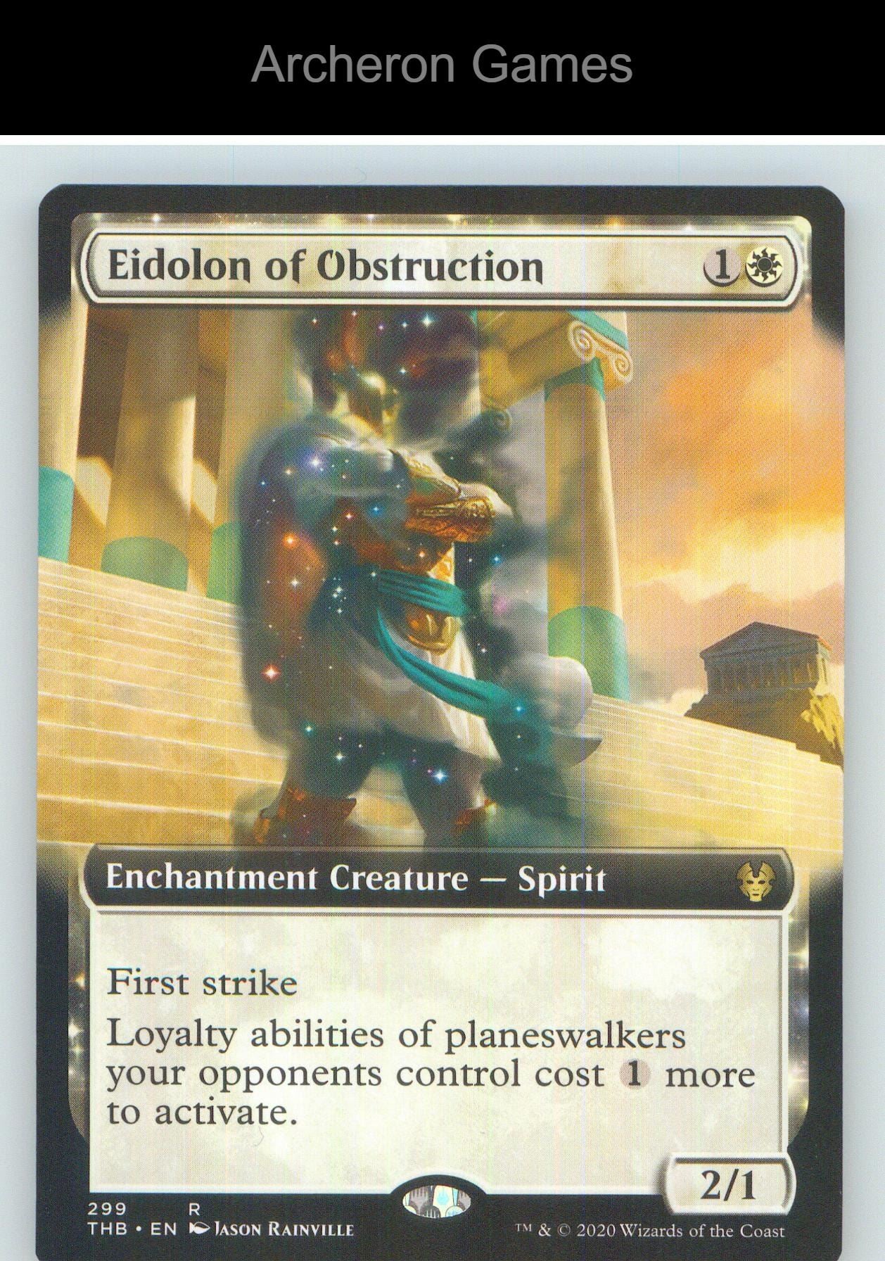 Eidolon of Obstruction (Extended Art) THB 299 R MTG Card NM/EX+