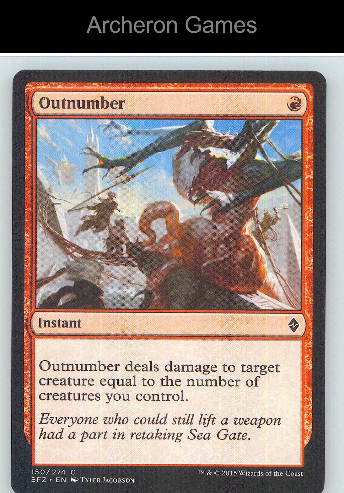 Outnumber BFZ 150 C MTG Card NM/EX+