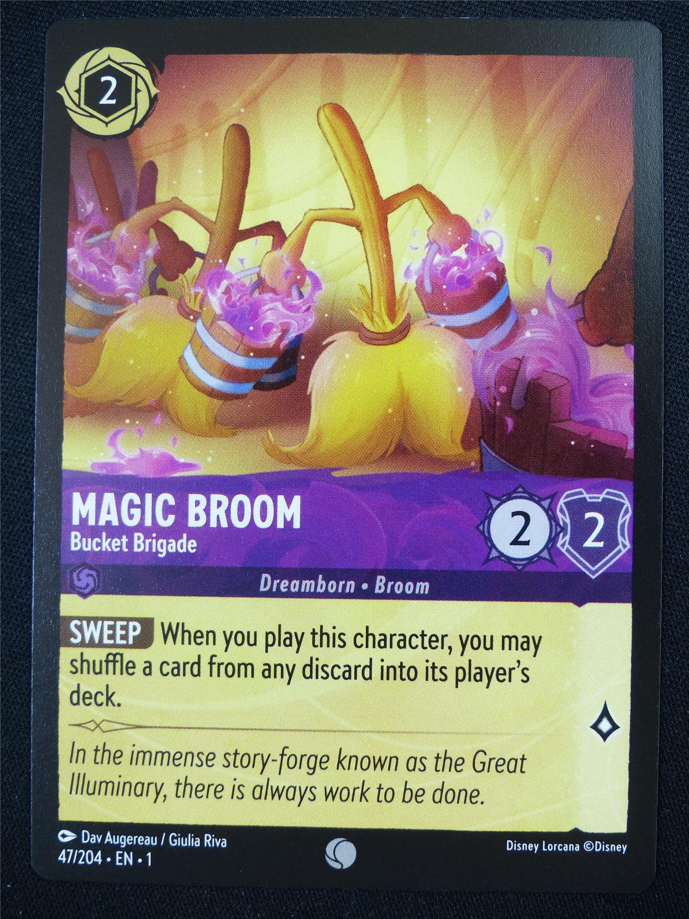 Magic Broom Bucket Brigade 47/204 - Lorcana Card #4RT
