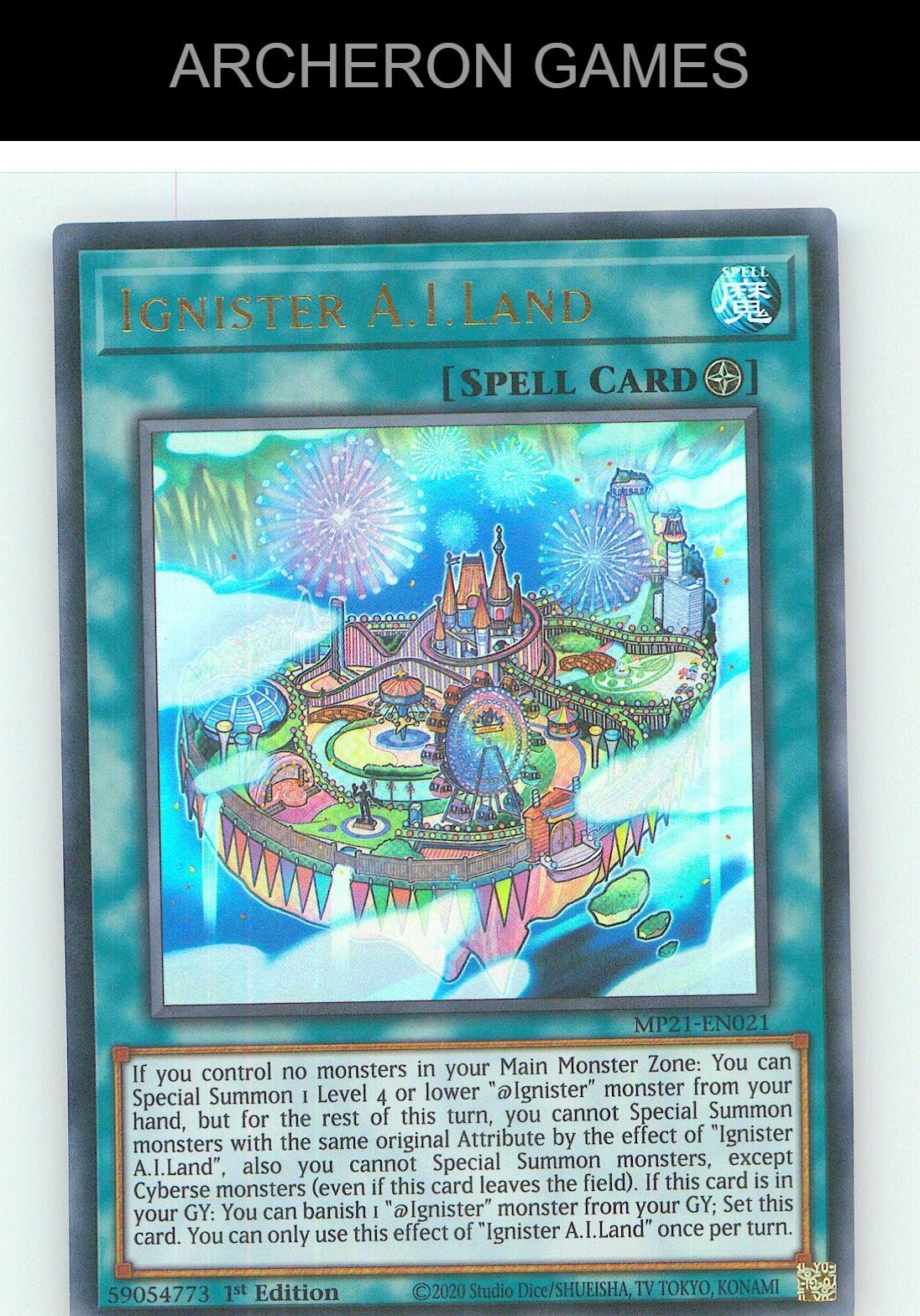 Ignister A.I.Land Ultra Rare YUGIOH Card 1st Edition