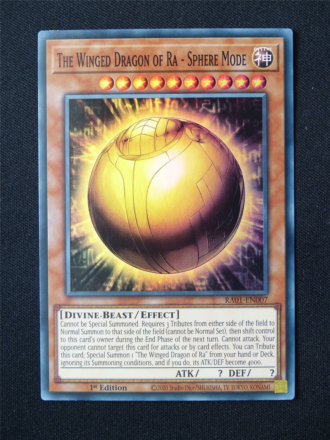 The Winged Dragon of Ra - Sphere Mode RA01 Super Rare - 1st ed Yugioh Card #9LO