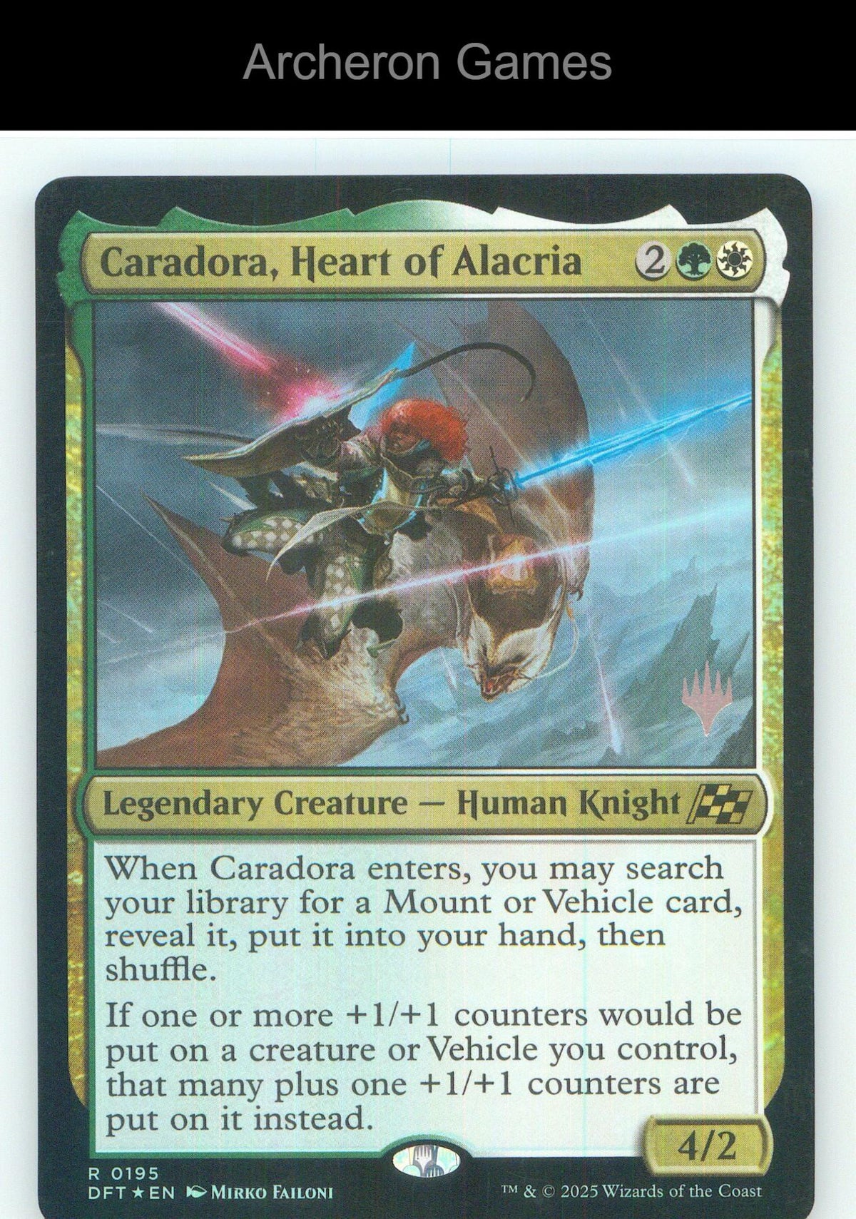 Caradora, Heart of Alacria DFT 195 R MTG Card NM/EX+ Foil