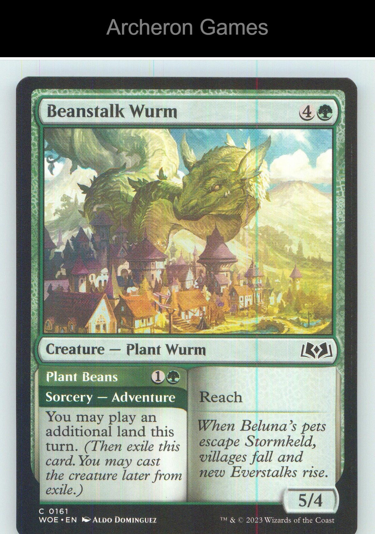 Beanstalk Wurm WOE 161 C MTG Card NM/EX+