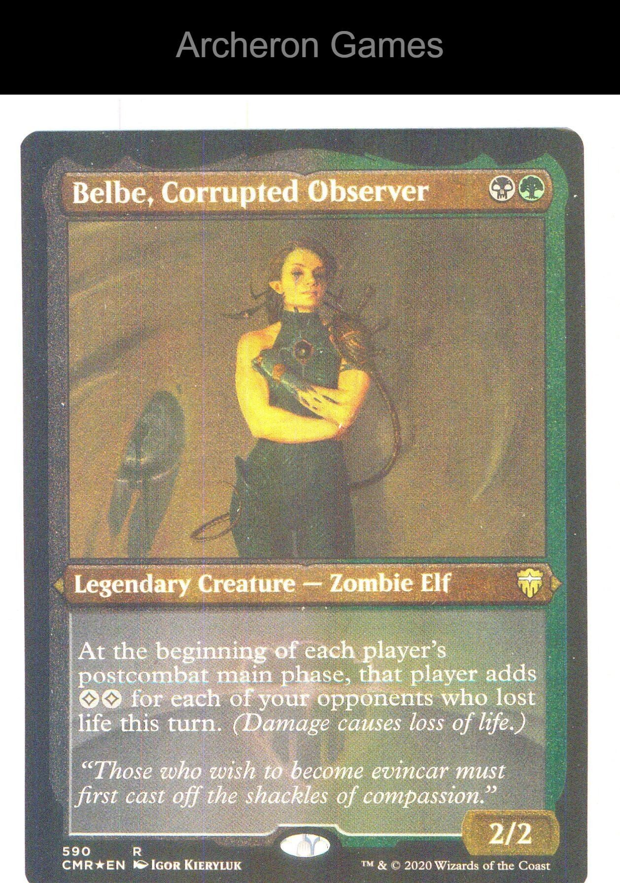 Belbe, Corrupted Observer (Foil Etched) CMR 590 R MTG Card NM/EX+