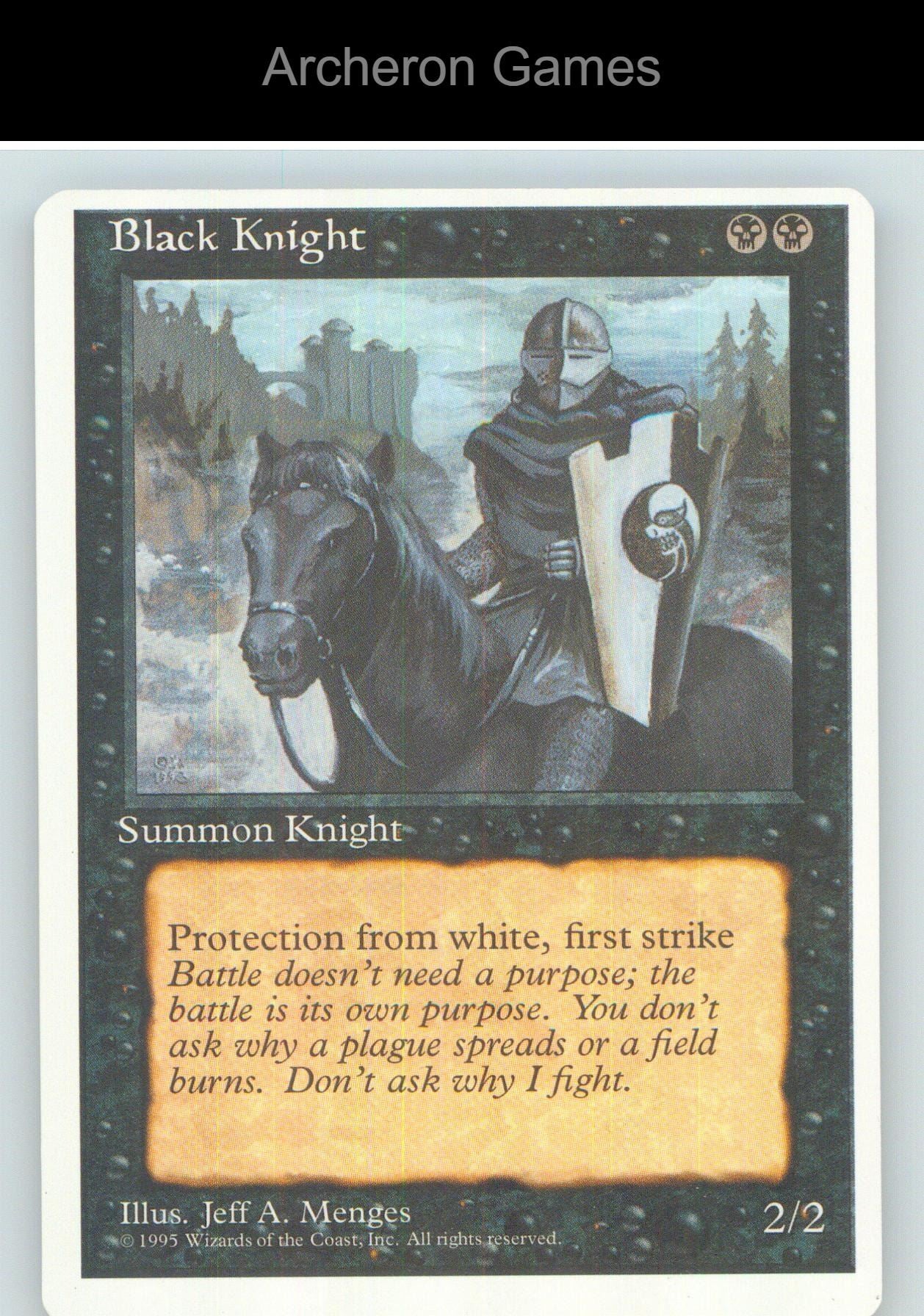 Black Knight SUM 95 UC MTG Card NM/EX+