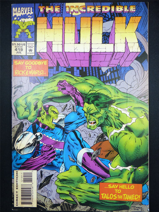 The Incredible HULK #419 - Marvel Comic #49B