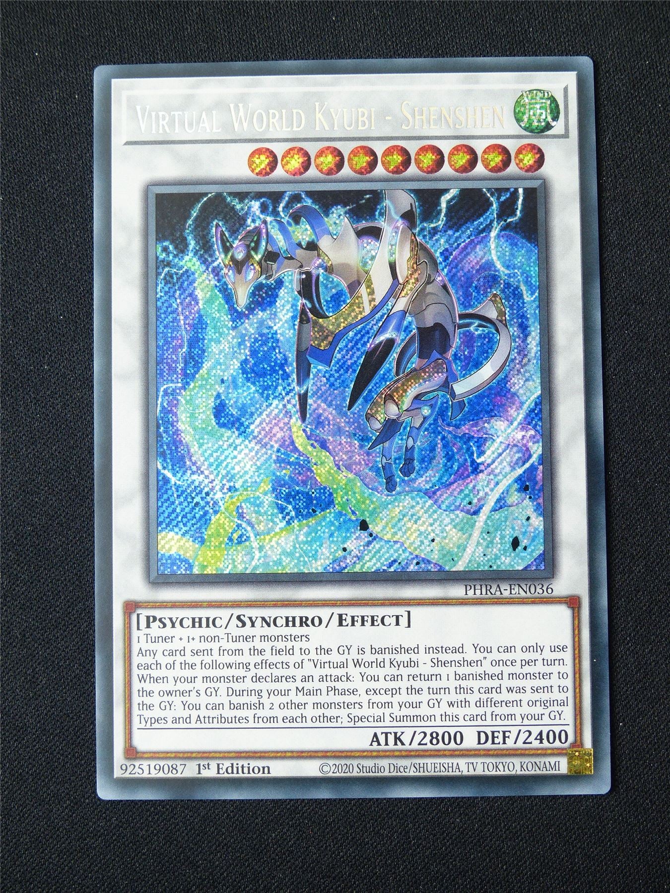 Virtual world Kyubi - Shenshen PHRA Secret Rare - 1st ed Yugioh Card #1VE