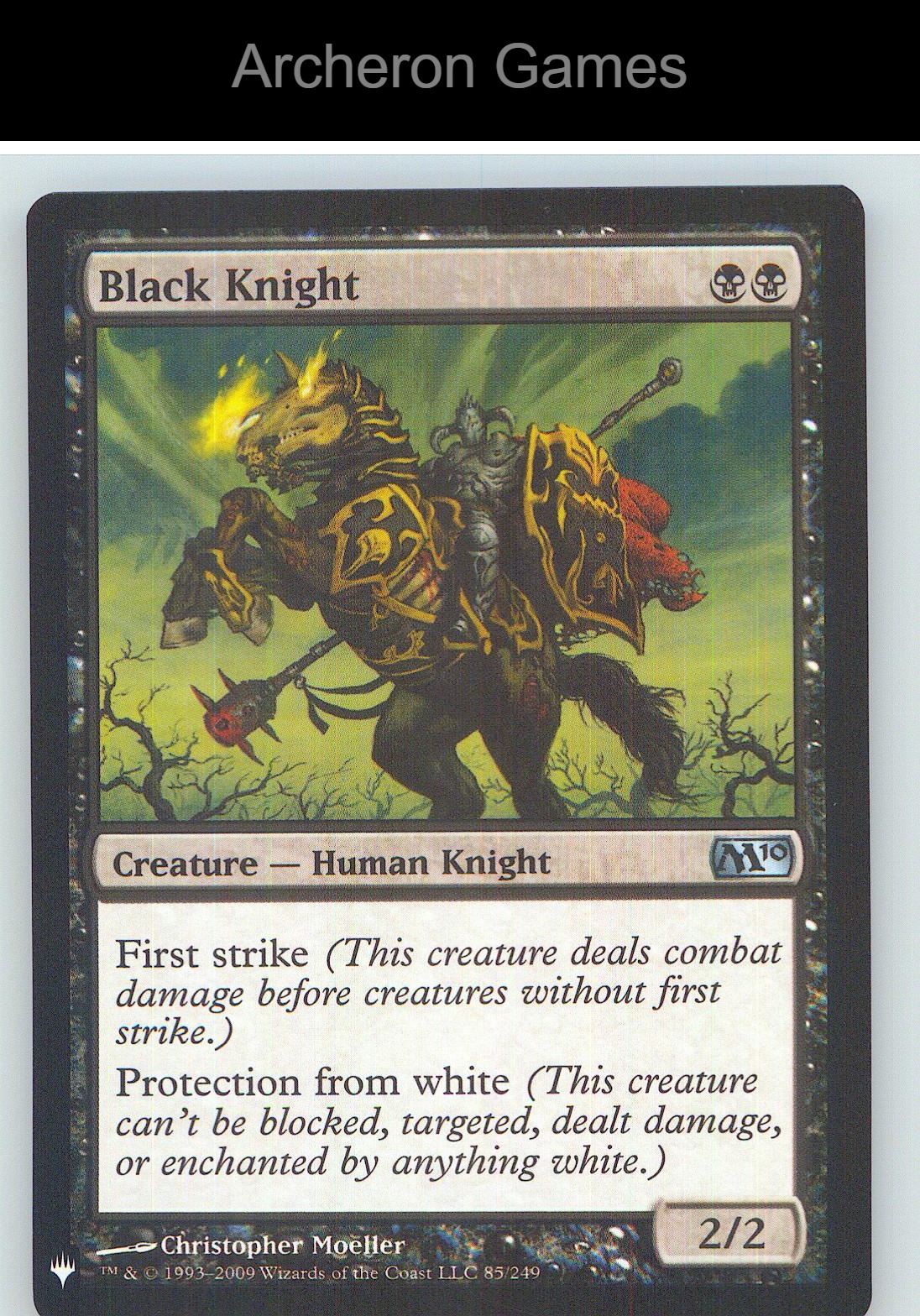 Black Knight M10 85 UC MTG Card NM/EX+