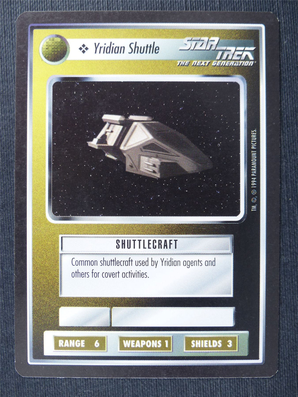 Yridian Shuttle - NG - Star Trek Cards #T1