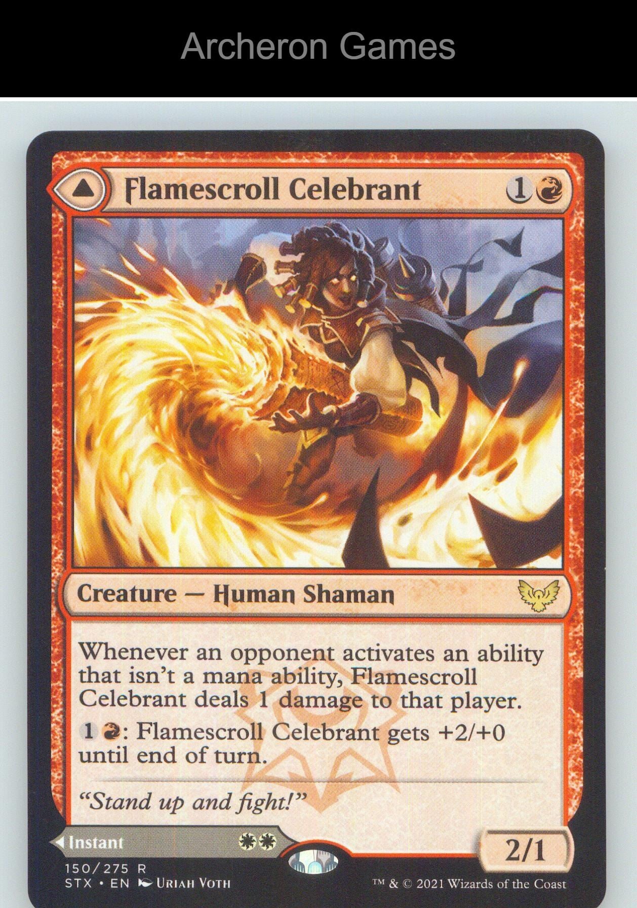 Flamescroll Celebrant STX 150 R MTG Card NM/EX+
