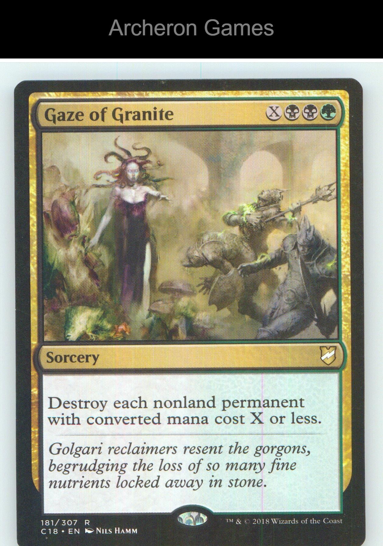 Gaze of Granite C18 181 R MTG Card NM/EX+