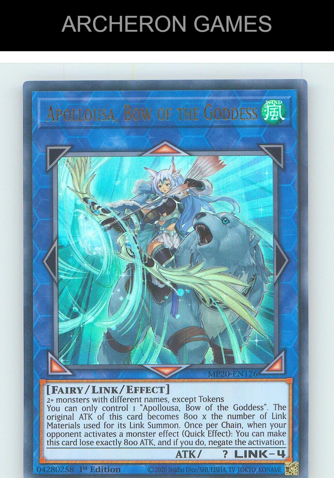Apollousa, Bow of the Goddess Ultra Rare YUGIOH Card 1st Edition