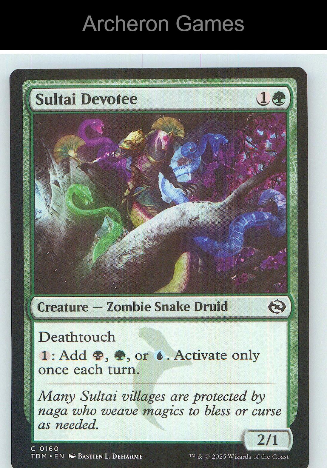 Sultai Devotee TDM 160 C MTG Card NM/EX+