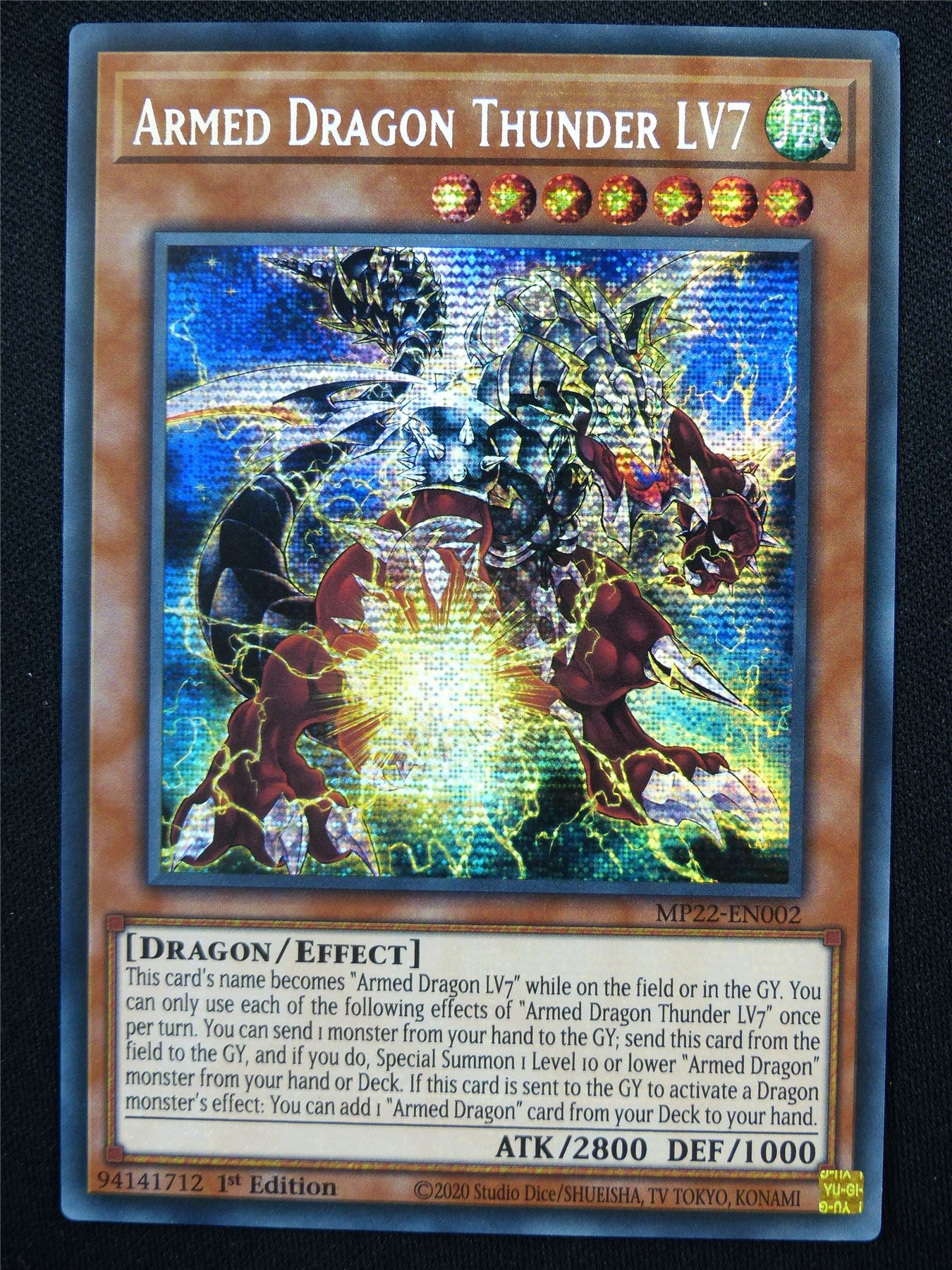 victim card yugioh Armed Dragon Thunder LV7 MP22 Secret Rare