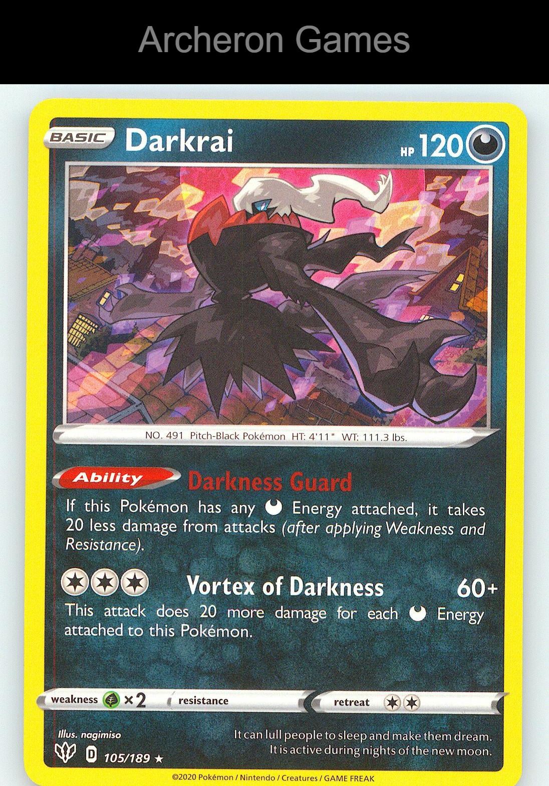 Pokemon Card Darkrai PR 105/189 R Deck Exclusives